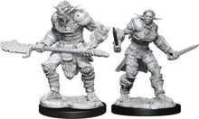 Load image into Gallery viewer, D&amp;D - Nolzur&#39;s Marvelous Miniatures - Bugbear Barbarian &amp; Bugbear Rogue Unpainted 2 pc