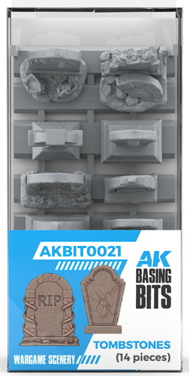 AK Interactive - Basing Bits - Tombstones 14pcs