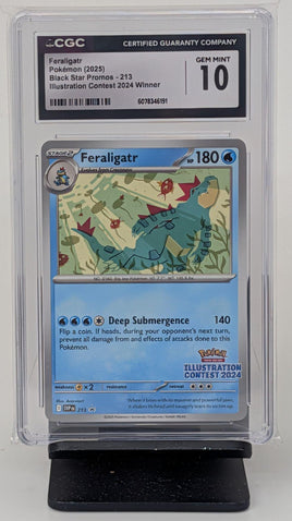 Graded Pokemon - Feraligatr Black Star #213 CGC 10 GEM MINT