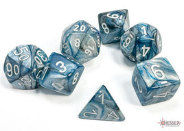 Chessex 27490 - Lustrous Slate/white Polyhedral RPG Dice Set