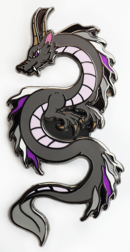 Foam Brain Games Enamel Pin - Pride Dragon: Asexual