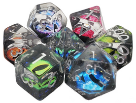 Old School Dice - Infused: Dragon Eye Spectral RPG Dice Set