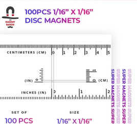 Magnet Baron - Disc Magnets 1/16" x 1/16" (100 count)