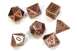 Chessex - 27024 - Metal Polyhedral Copper 7-Dice Set