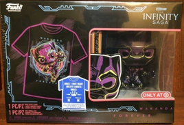 Funko Box Set - Infinity Saga Wakanda Forever - Black Panther Pop! & Tee (Medium) Blacklight