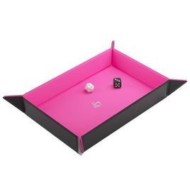 Gamegenic - Dice Tray - Magnetic Rectangular Pink & Black 279mm x 209mm Reversible