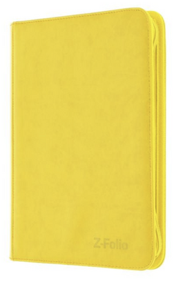 BCW - 9-Pocket Zippered Side-Load Z-Folio - Yellow 360 Capacity