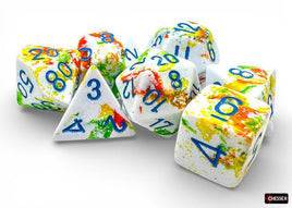 Chessex 24409 - Brush Polyhedral Breezy/blue RPG Dice Set