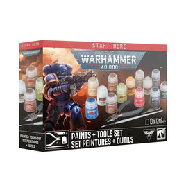 Warhammer 40k - Start Here - Paint and Tools Set