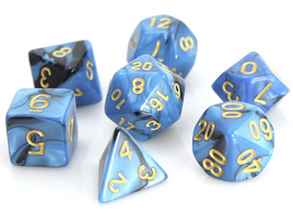 Die Hard Dice - Blue and Black Marble RPG Dice Set