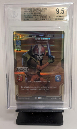 Graded Star Wars Unlimited - Ezra Bridger #1124 SERIALIZED Beckett 9.5 GEM MINT