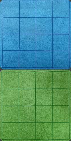 Chessex - Megamat - 1" Squares Blue/Green Reversible 34.5" x 48"