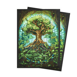 Arcane Fortress - Standard Art Sleeves - Stained Glass Mythical Forest 100ct