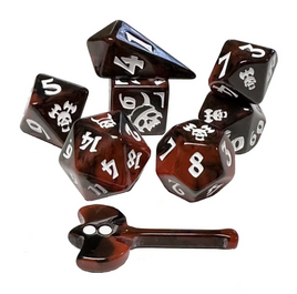 Black Oak - Skull & Axe RPG Dice Set
