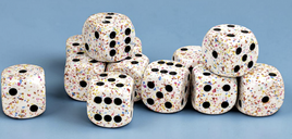 Chessex 25721 - Speckled Birthday 16mm d6 Dice Block (12 Count)