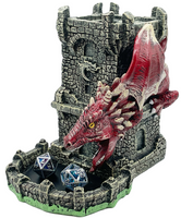 Old School Dice - Dragon's Fury Dice Tower - Red Dragon