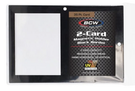 BCW - 2-Card Magnetic Holder Black Border