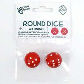 Koplow games - Round Dice Red 1 pair