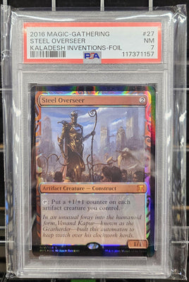 Graded Magic the Gathering - Steel Overseer Foil #27 PSA 7 NM