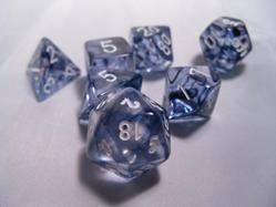 Chessex - 27408 - Nebula Black/white Polyhedral 7-Dice Set