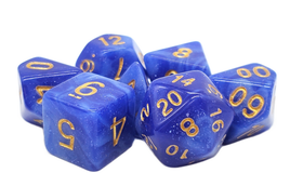 Old School Dice - Galaxy: Blue & White RPG Dice Set