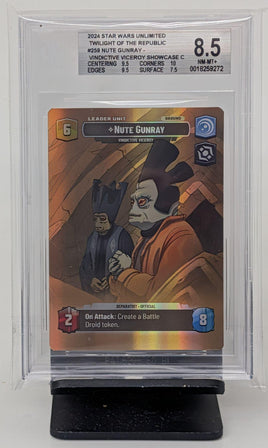 Graded Star Wars Unlimited - Nute Gunray #259 Showcase Beckett 8.5 NM-MT+
