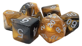 Old School Dice - Galaxy: Molten Gold RPG Dice Set