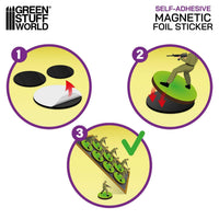 Green Stuff World - Self-Adhesive 50mm Magnetic Bases (15 Count)