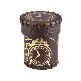 Q Workshop - Dice Cup - Leather Steampunk Brown