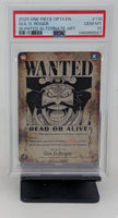 Graded One Piece - Gol D. Roger Wanted Alt Art #118 PSA 10 GEM MT