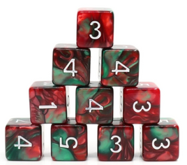 Foam Brain Games - Burning Bush 16mm d6 Set (12 Count)