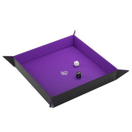 Gamegenic - Dice Tray - Magnetic Square Purple & Black 269mm x 269mm Reversible