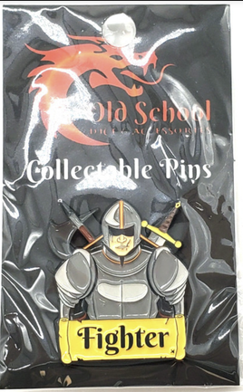 Old School Dice & Accessories Enamel Pin - Fighter