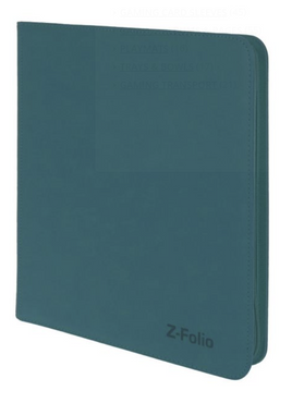 BCW - 12-Pocket Side-Load Zippered Z-Folio LX - Teal 480 Capacity