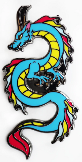 Foam Brain Games Enamel Pin - Pride Dragon: Pansexual