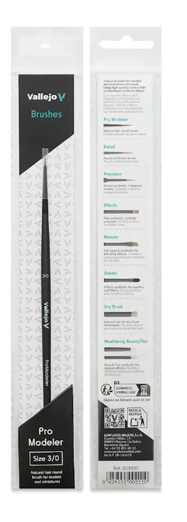 Vallejo - Pro Modeler 3/0 Natural Hair Brush