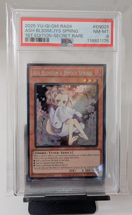 Graded Card - Yu-Gi-Oh - Ash Blossom & Joyous Spring 1st Ed SR #RA04-EN025 PSA 8 NM-MT