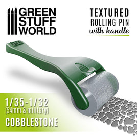 Green Stuff World - Textured Rolling Pin & Handle: Cobblestone