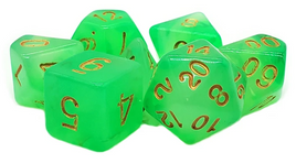 Old School Dice - Odyssey: Lightning Green RPG Dice Set