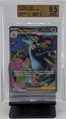 Graded Pokemon - Mega Charizard X EX UR #109 Beckett 9.5 GEM MINT