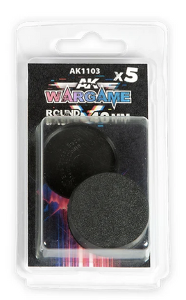 AK Interactive - Wargame 40mm Round Bases (5 Pieces)