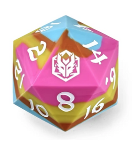 Hymgho - 55mm Chonk Rubber Silicon d20: Radiant Whispers