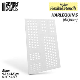 Green Stuff World - Flexible Stencils: Harlequin S