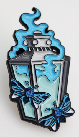 Foam Brain Games Enamel Pin - Moonlit Lantern: Blue