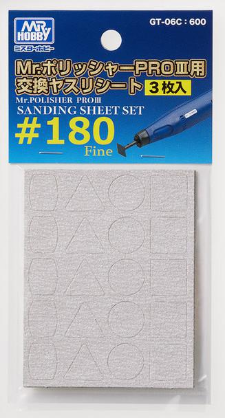 Mr. Hobby - GT-06C:600 - Mr. Polisher Pro III Sanding Sheet Set #180 Fine