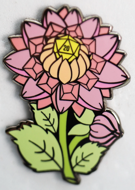Foam Brain Games Enamel Pin - Hollow Hearts: Dice Dahlia