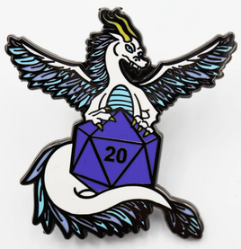 Foam Brain Games Enamel Pin - Dice Dragons: Air
