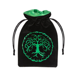 Q Workshop - Dice Bag - Forest Black & Green Velour