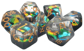 Old School Dice - Infused: Dragon Eye Temporal RPG Dice Set
