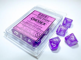 Chessex 27377 - Borealis Purple/white Luminary d10 Set (10 Count)